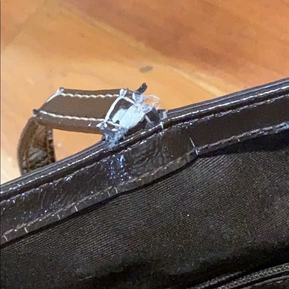 Signature Coach Shoulder Purse Bag Brown Tan - Picture 10 of 11